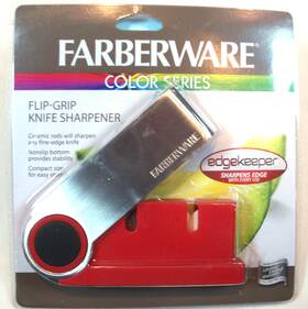 5191082 Farberware Faberware 2 Stage Flip Grip Knife Sharpener Red