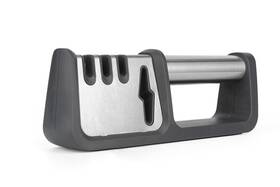 Figrosd 727198742757 Knife Sharpener With 4 Slots For Kitchen Knives And Scissors Grey