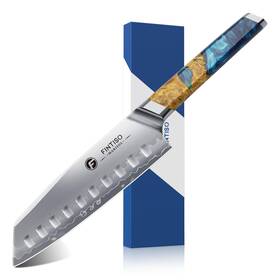 Fpcs-2024-001-2 Fintiso Santoku Knife 7 Inch Kitchen S35vn Powder Steel Core For Meats