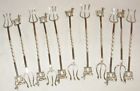Llamas-925 Forks 11 Peruvian Sterling Canape Set Tiny Olive