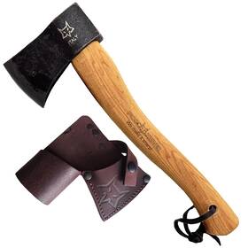Fx-fa700 Fox Knives Yankee Axe Carbon Steel Blade Hickory Wood Handle Leath