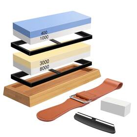 Fyra 733444280157 Sharpening Stone Whetstone Set 4 Side Grit 400/1000 3000/8000 Professional W