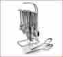 G100413 Unbranded 42 Piece Flatware Set Stainless Steel With Hanging Display Rack 842761098526