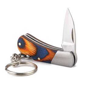 Gny002m Geniya Folding Pocket Knife Small Keychain Compact Edc With Color-wood