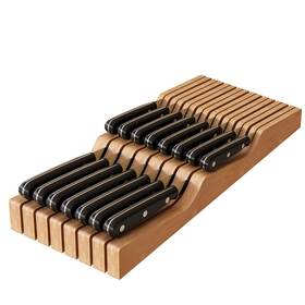 520-dj-8l Ghwie In-drawer Knife Block Organizer - Bamboo Wood Drawer Organizer-protecti