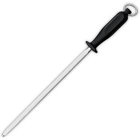 182151 Giesser Messer 12.25 Inch Sharpening Steel Standard Cut Black