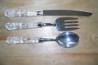 Godinger 3 Shannon Lead Crystal Handle Silver Plate Serving Pieces Versailles 028199124055