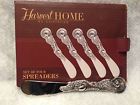 Godinger Harvest Home Cornucopia Turkey Pattern By Set Of 4 Nickel Spreaders 028199001264