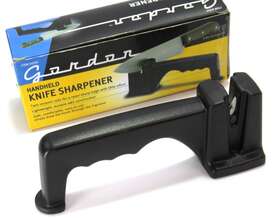 60361 Gordon Ceramic Rod V-groove Handheld Knife Sharpener With Box