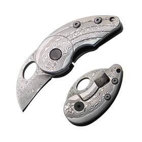 Yjbd-0001 Graceease Damascus Mini Folding Knife 0.78 Inch Edc Pocket With Full B