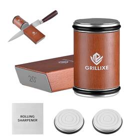 Gr1783 Grillixe Professional Rolling Knife Sharpener Kit Kitchen With 2 Extr