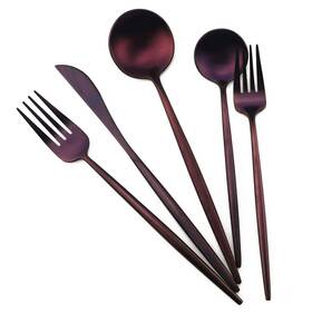 Purple1006-5x4-ma-cb Gugrida 20-piece 18/10 Stainless Steel Flatware Silverware Luxury Dinnerware