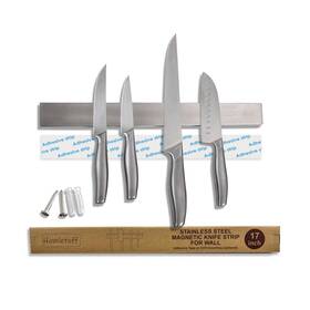 Mkh17 Hamletoff Premium Magnetic Knife Strip For Wall No Drilling 17 Inch Stainless Stee