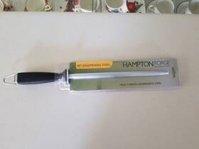 Hampton Forge 733652138912 Cutlery 10 Inch High Carbon Knife Sharpening Steel Brand New