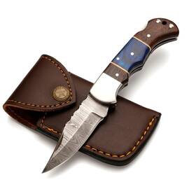 Handcraft Collectives 702571401452 Handmade Damascus Steel Pocket Knife - Hunting Survival Folding Knives For