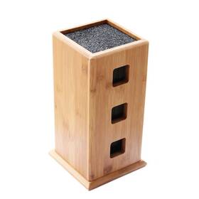 Kb001 Hanziup Universal Bamboo Knife Block Slotless Wood Knives Holder Storage Sta