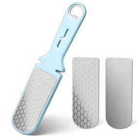 Harita 759532943490 Diamond Knife Sharpener 6-in-1 Double-sided 400/1000 Grit For Coarse And F Inch