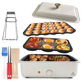 Hehogogo 769129767194 3 In 1 Multifunctional Electric Griddle Skillet Nonstick Ba