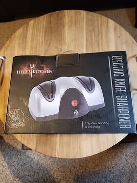 Sharpener-2 Hells Kitchen Hk-286 Electric Knife System Grinding And Polishing. Open Box