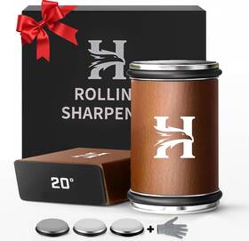 Hibwa 199284899636 High Carbon Stainless Steel Rolling Knife Sharpener With 400 1000 And 3000 Rep