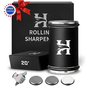 Hibwa001 Hibwa 860014660719 Carbon Stainless Steel Rolling Knife Sharpener 400 1000 3000 Discs Blunt
