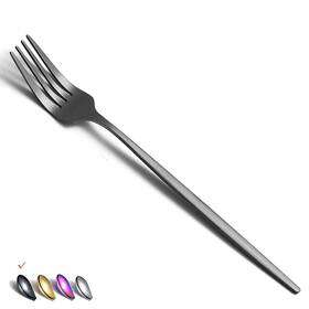 Hq835b-df-6p Homquen Matt Black 6 Piece Dinner Forks 8.4ftft Stainless Steel Silverware Set Desser