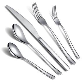 T386m Homquen Silverware Set 20 Pieces Stainless Steel Flatware Mirror Polish Cutlery