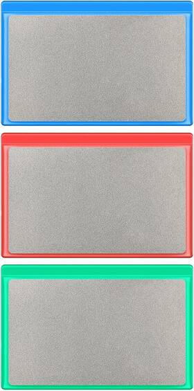 Honoson-916249 Honoson 3 Pieces Credit Card Size Sharpening Stone 300# 600# Red Silver Blue Green