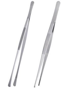 12ich Honshen Tweezer Tongs 12-inches Stainless Steel Food Cooking For Kitchen Cooki