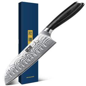 Hoshanho 714757573549 7 Inch Santoku Knife Ultra Sharp Japanese High Carbon Powder Steel