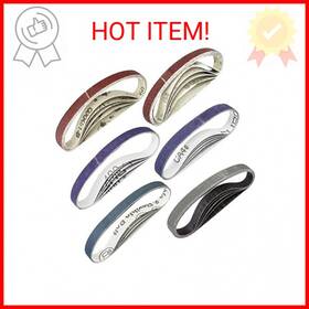 Huanlemai 313019073072 30 Pcs 1/2 Inch X 12 Replacement Sharpening Belt Kit For Official Work Sharp Knife