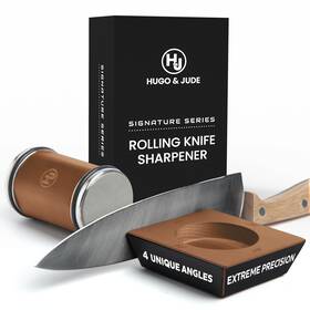Hugo & Jude 747973559752 And Premium Rolling Knife Sharpener - Sharpening Made Easy Ergonomi