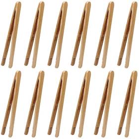 Hs-2112152339 Hulless 12 Pcs Bamboo Tongs 7 Inch Toast For Serving Pickle Muffin Chee