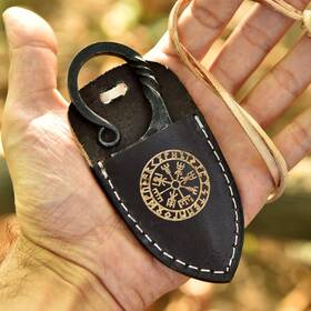 Hh-hk-003 Hunting Hunts Celtic Hand-forged Knife Carbon Steel Blade With Leather Sheath