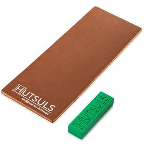 Hutsuls 019213792695 Brown Leather Strop With Compound - Get Razor-sharp Edges Stropping Kit