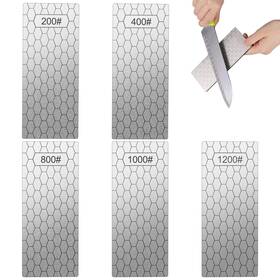 Ibrookauction 715444550034 5pcs Diamond Sharpening Stone Set Honeycomb Surface Whetstone 200-1200 Grit