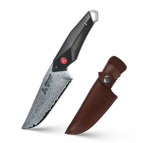 D251-g10 Ignited Cutlery Hunting Knife With Aus-10 Japanese Damascus Steel 4-inch Full Tang Fixed Bla