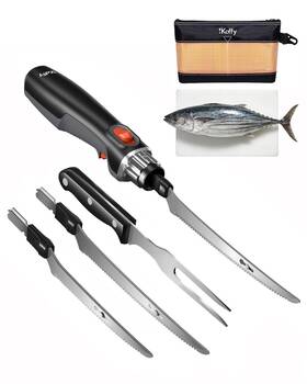 Ik02blk Ikoffy Slicemaster Cordless Electric Fillet Knife 45w High-torque Motor 9.3 Inch And 11