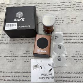 Ilivex 715787493432 Rolling Knife Sharpener Kitchen And Pocket Sharpening Kit With Sharp