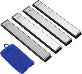 It0299-btau1 Image Diamond Sharpening Plate Set 4 Pcs Grit 240/400/600/1000 Knife 4pcs Gray