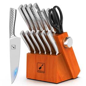 A31s Imarku Knife Set 14pcs Sets For Kitchen With Block One-piece