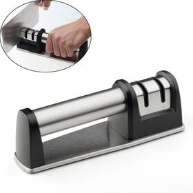 249181 Intbuying 2 Stage Knife Sharpener Stainless Steel Kitchen Grinder