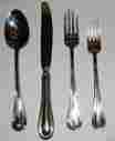 Italy18 Calderoni 10 Stainless Service 4 Pc.s For One Person Oxford Pattern