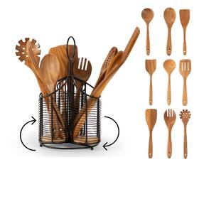 3-360 J-rod Innovations 360 Rotating Utensil Holder With 9-piece Acacia Wood Set - 100% Pl