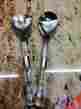 J4214 Frontier Forge Vintage Salad Serving Set Acrylic Handles Stainless Steel Japan