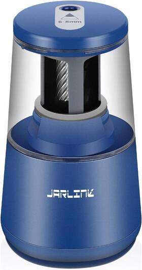 Jarlink 733810097396 Electric Pencil Sharpener Heavy-duty Helical Blade To Fast Blue