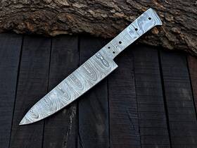 Jayger 427305588690 Handmade Kitchen Knife Blade Damascus Steel Heat Treated Shrap K-5 Jayger 427305588690 Handmade Kitchen Knife Blade Damascus Steel Heat Treated Shrap K-5