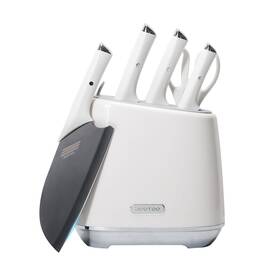 Jeetee 700973835653 Kitchen Knife Set 6 Pcs With Block Non-stick And... Fast Ship