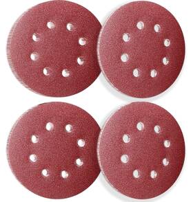 C-y007 Jiernawat 50pcs 125mm 8 Holes Sanding Discs Pads Sheets 5 Inch 180 Grits Hook