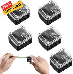 627795 Jjunw 5 Pack Make Up Pencil Sharpener Plastic Lip Liner Black